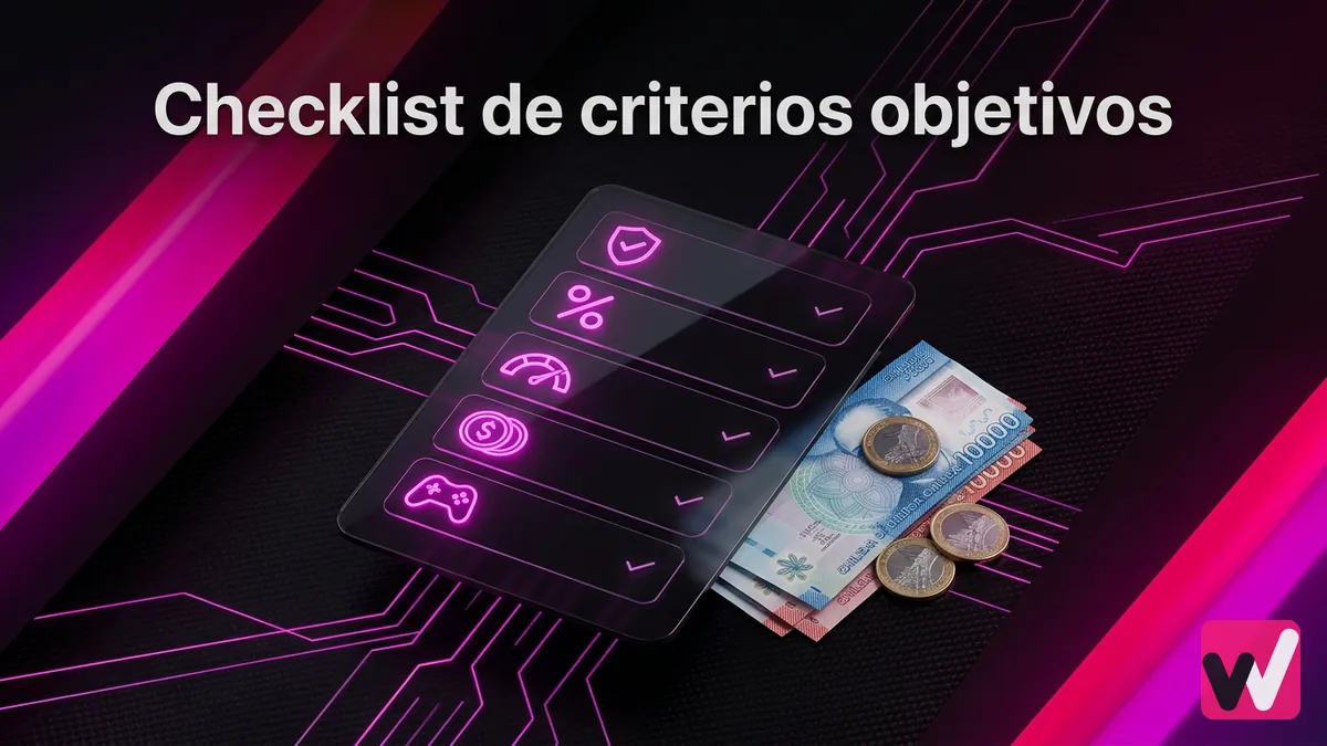Checklist de cinco criterios para evaluar alternativas a Wanabet en Chile